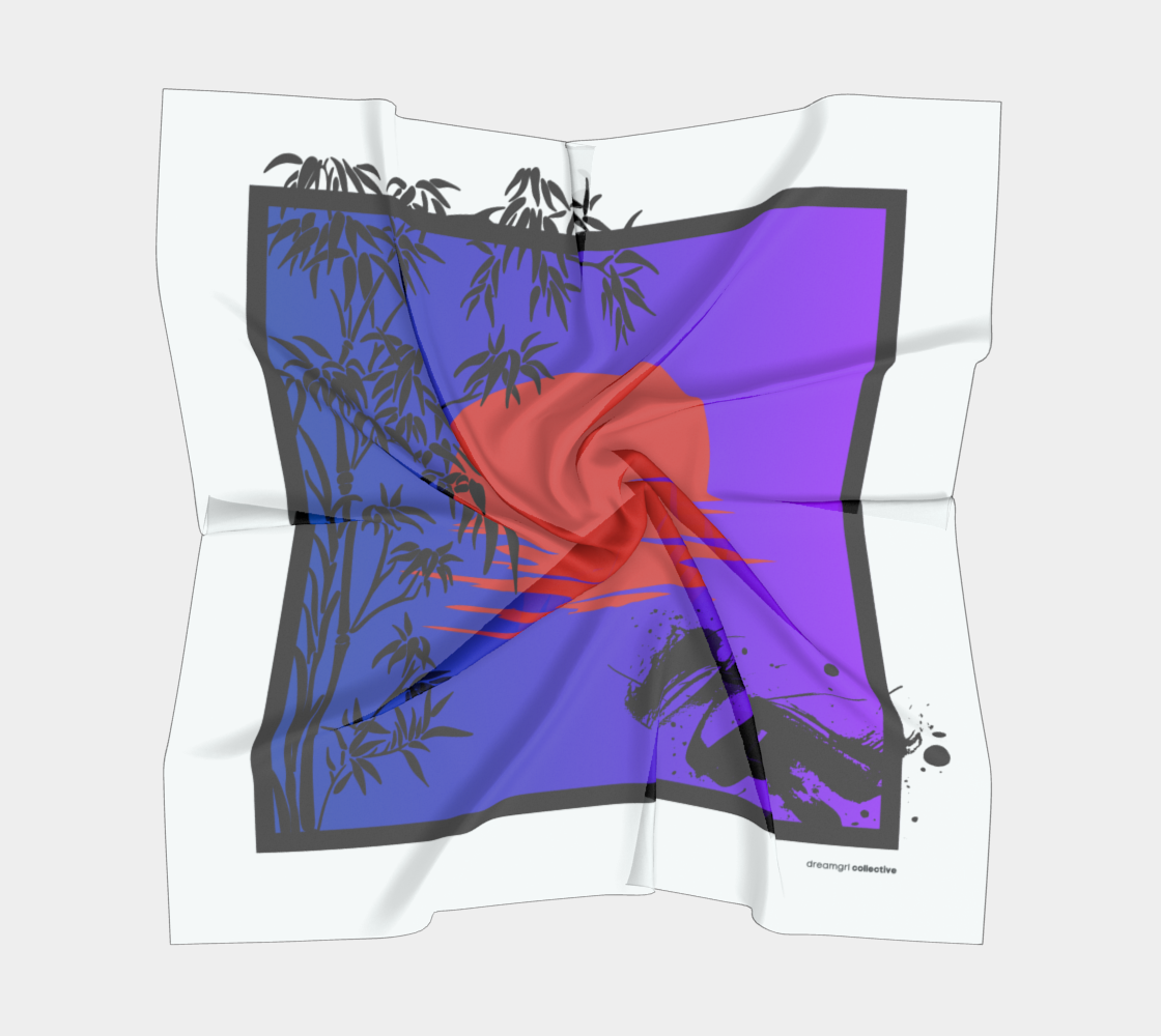 Orange Moon Silk Scarf