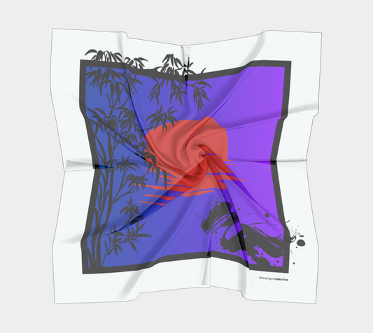 Orange Moon Silk Scarf